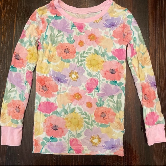 LITTLE SLEEPIES WATERCOLOR MEADOW SHORT SLEEVE PAJAMA SET - 5/6 - Picture 1 of 6